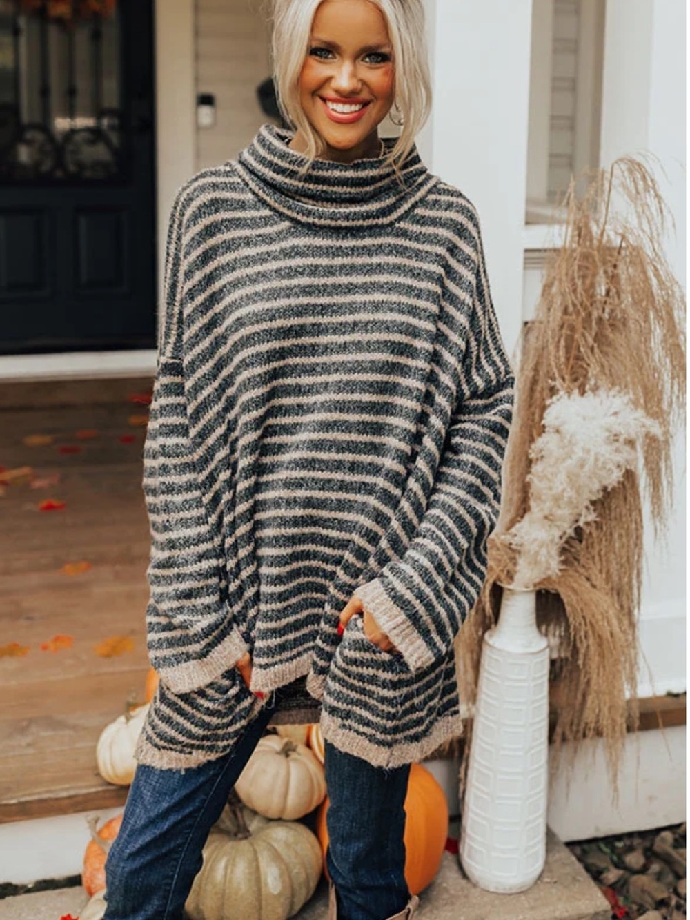 POL LARGE PERFECT TIMING STRIPE TUNIC